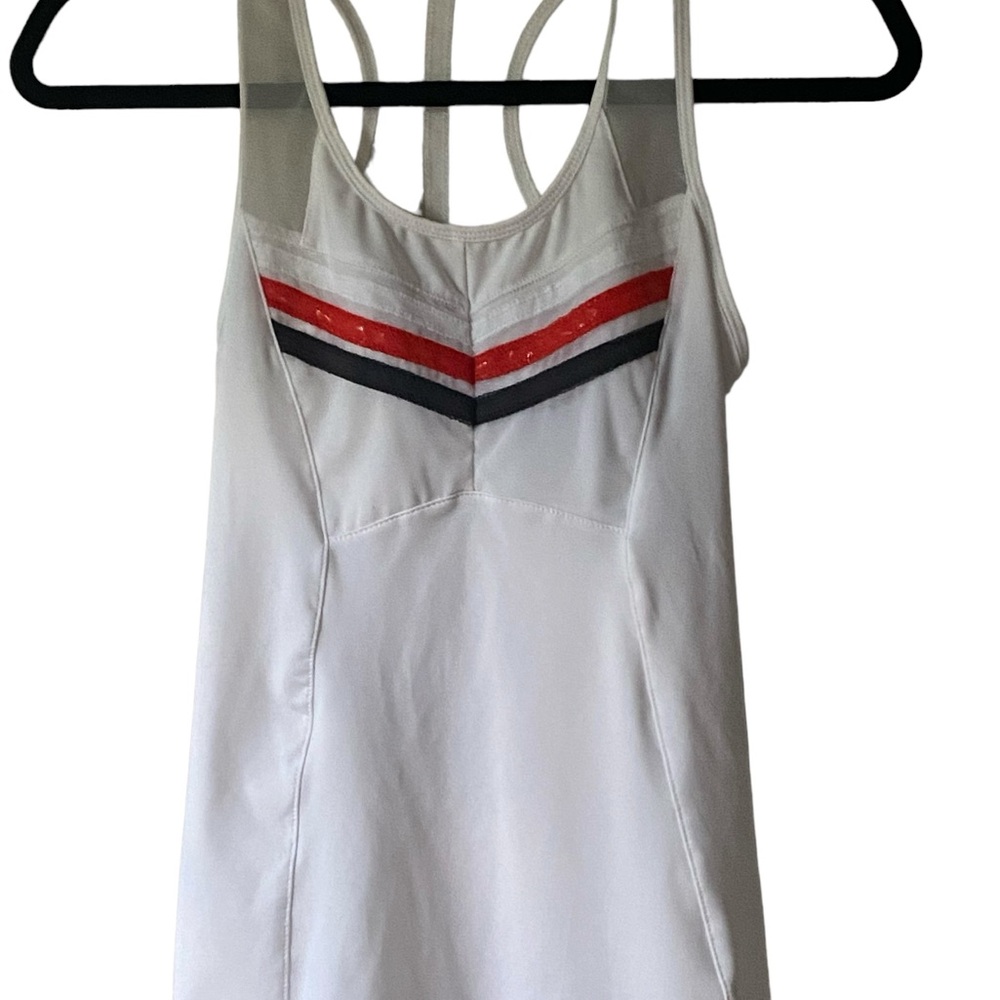 Lucky in Love Women's White Tennis Golf Athletic Pickleball Tank Top